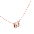 2.50 CT Radiant Cut Bezel Solitaire Diamond Pendant Necklace
