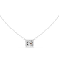 2.50 CT Radiant Cut Bezel Solitaire Diamond Pendant Necklace