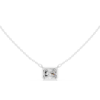 2.50 CT Radiant Cut Bezel Solitaire Diamond Pendant Necklace