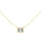 2.50 CT Radiant Cut Bezel Solitaire Diamond Pendant Necklace