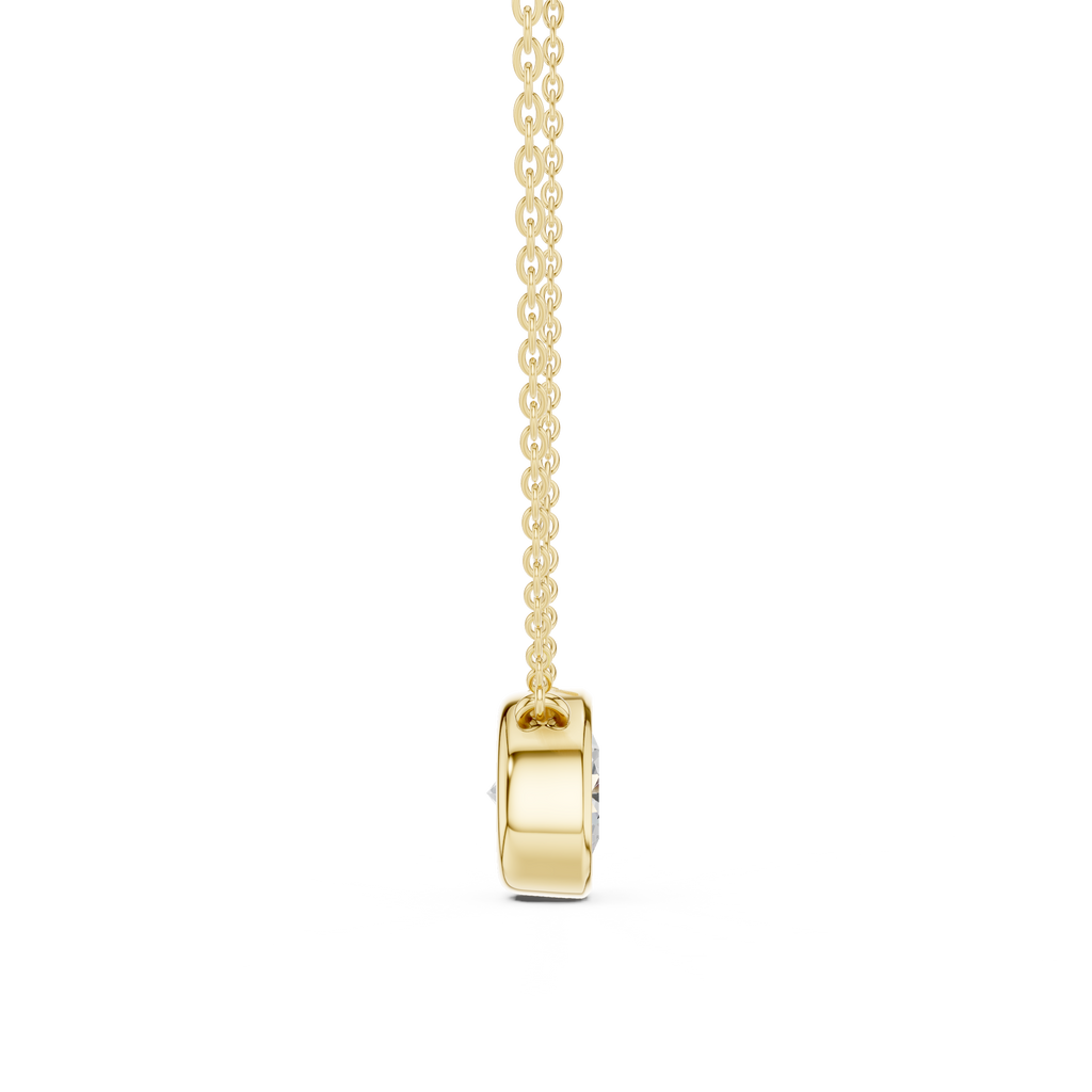 2.50 CT Round Cut Bezel Solitaire Diamond Pendant Necklace