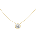 2.50 CT Round Cut Bezel Solitaire Diamond Pendant Necklace