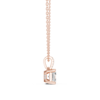 1.50 CT Asscher Cut Diamond Pavé Bail Pendant Necklace