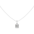 1.50 CT Asscher Cut Diamond Pavé Bail Pendant Necklace