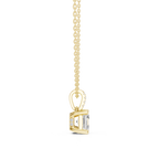 1.50 CT Asscher Cut Diamond Pavé Bail Pendant Necklace