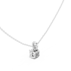 1.50 CT Cushion Cut Diamond Pavé Bail Pendant Necklace