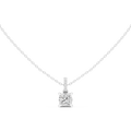 1.50 CT Cushion Cut Diamond Pavé Bail Pendant Necklace