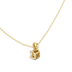1.50 CT Cushion Cut Diamond Pavé Bail Pendant Necklace