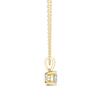 1.50 CT Cushion Cut Diamond Pavé Bail Pendant Necklace
