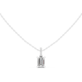 1.50 CT Emerald Cut Diamond Pavé Bail Pendant Necklace in 14K & 18K Gold