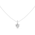 1.50 CT Heart Cut Diamond Pavé Bail Pendant Necklace in 14K & 18K Gold