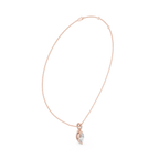 1.50 CT Marquise Cut Diamond Pavé Bail Pendant Necklace in Gold
