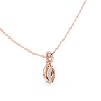 1.50 CT Marquise Cut Diamond Pavé Bail Pendant Necklace in Gold