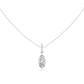 1.50 CT Marquise Cut Diamond Pavé Bail Pendant Necklace in Gold