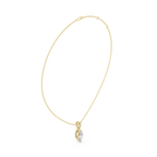 1.50 CT Marquise Cut Diamond Pavé Bail Pendant Necklace in Gold