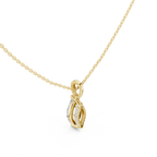 1.50 CT Marquise Cut Diamond Pavé Bail Pendant Necklace in Gold