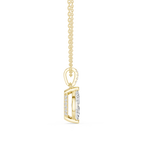 1.50 CT Marquise Cut Diamond Pavé Bail Pendant Necklace in Gold