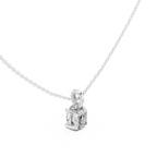 1.50 CT Oval Cut Diamond Pavé Bail Pendant Necklace in 14K & 18K Gold
