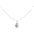 1.50 CT Oval Cut Diamond Pavé Bail Pendant Necklace in 14K & 18K Gold