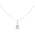 1.50 CT Pear Cut Diamond Pavé Bail Pendant Necklace in 14K & 18K Gold