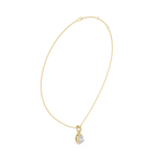 1.50 CT Pear Cut Diamond Pavé Bail Pendant Necklace in 14K & 18K Gold