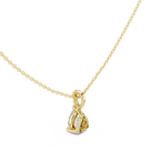 1.50 CT Pear Cut Diamond Pavé Bail Pendant Necklace in 14K & 18K Gold