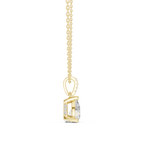 1.50 CT Pear Cut Diamond Pavé Bail Pendant Necklace in 14K & 18K Gold