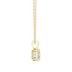 1.50 CT Princess Cut Diamond Pavé Bail Pendant Necklace in 14K & 18K Gold