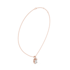 1.50 CT Radiant Cut Diamond Pavé Bail Pendant Necklace in 14K & 18K Gold