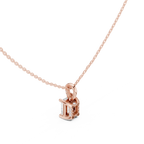1.50 CT Radiant Cut Diamond Pavé Bail Pendant Necklace in 14K & 18K Gold