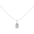 1.50 CT Radiant Cut Diamond Pavé Bail Pendant Necklace in 14K & 18K Gold