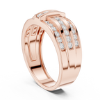 0.75 CT Multi-Row Diamond Men's Wedding Band