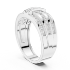 0.75 CT Multi-Row Diamond Men's Wedding Band