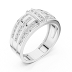 0.75 CT Multi-Row Diamond Men's Wedding Band