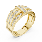 0.75 CT Multi-Row Diamond Men's Wedding Band
