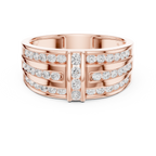 0.75 CT Multi-Row Diamond Men's Wedding Band