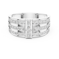 0.75 CT Multi-Row Diamond Men's Wedding Band