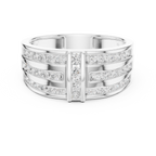 0.75 CT Multi-Row Diamond Men's Wedding Band