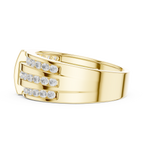0.75 CT Multi-Row Diamond Men's Wedding Band