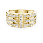 0.75 CT Multi-Row Diamond Men's Wedding Band