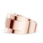 2.32 CT Princess Cut Halo Diamond Men's Ring