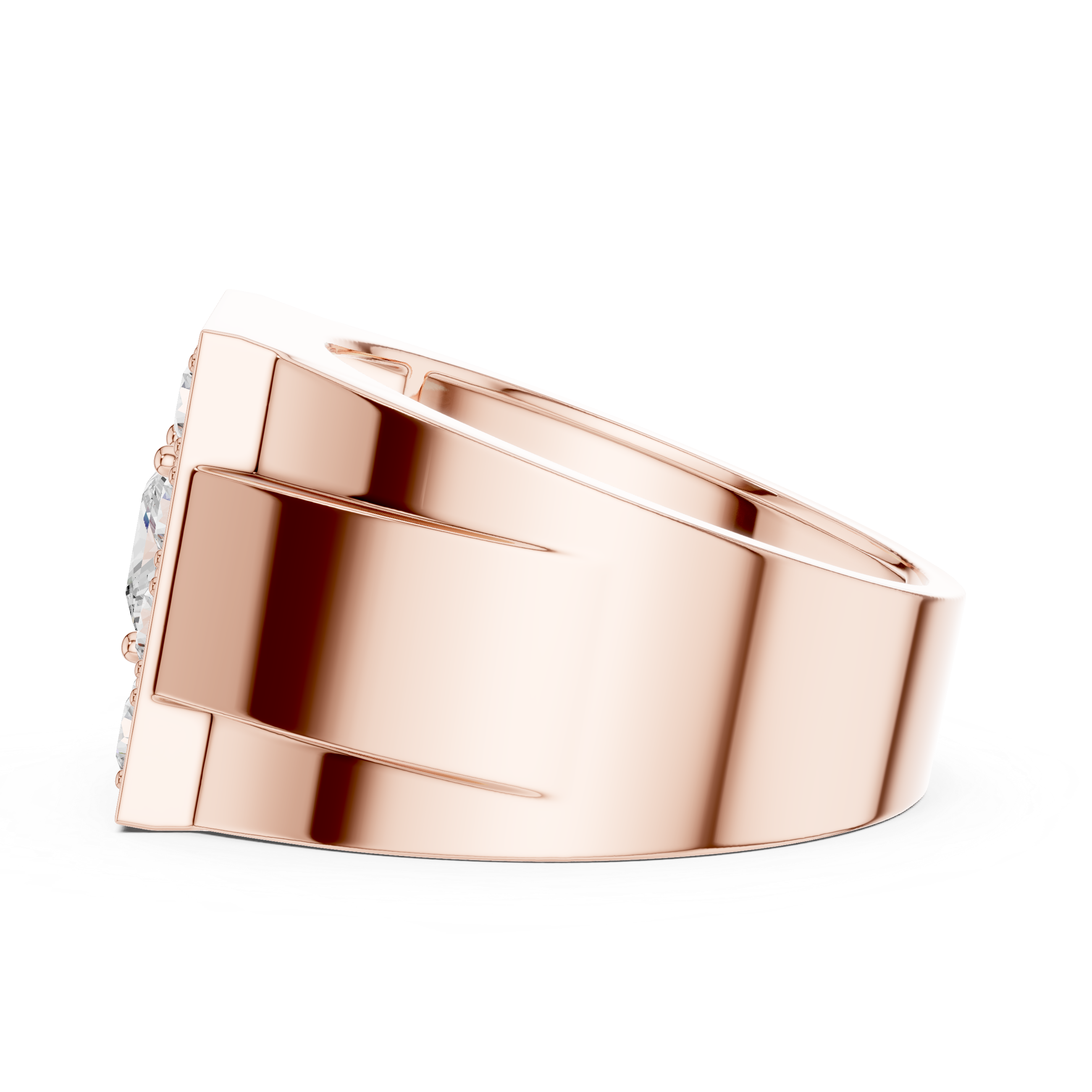 2.32 CT Princess Cut Halo Diamond Men's Ring