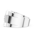 2.32 CT Princess Cut Halo Diamond Men's Ring