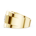 2.32 CT Princess Cut Halo Diamond Men's Ring