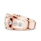 3.66 CT Round Cut Bezel Set Diamond Men's Ring
