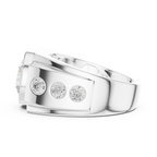 3.66 CT Round Cut Bezel Set Diamond Men's Ring