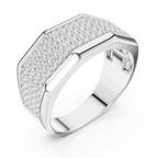 1.20 CT Multi-Row Pavé Diamond Men's Ring
