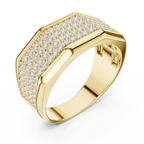 1.20 CT Multi-Row Pavé Diamond Men's Ring