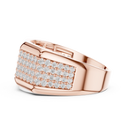 1.20 CT Multi-Row Pavé Diamond Men's Ring
