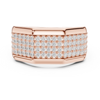 1.20 CT Multi-Row Pavé Diamond Men's Ring
